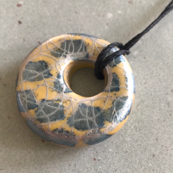 Hand Crafted Polymer Clay Medallion Necklace - Picture 1 of 4